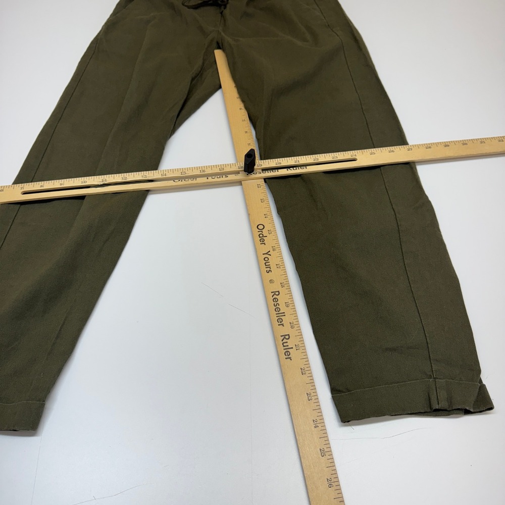 J Crew Pants Womens 00 Green Linen Cotton Joggers Gorpcore Utility - Picture 10 of 10
